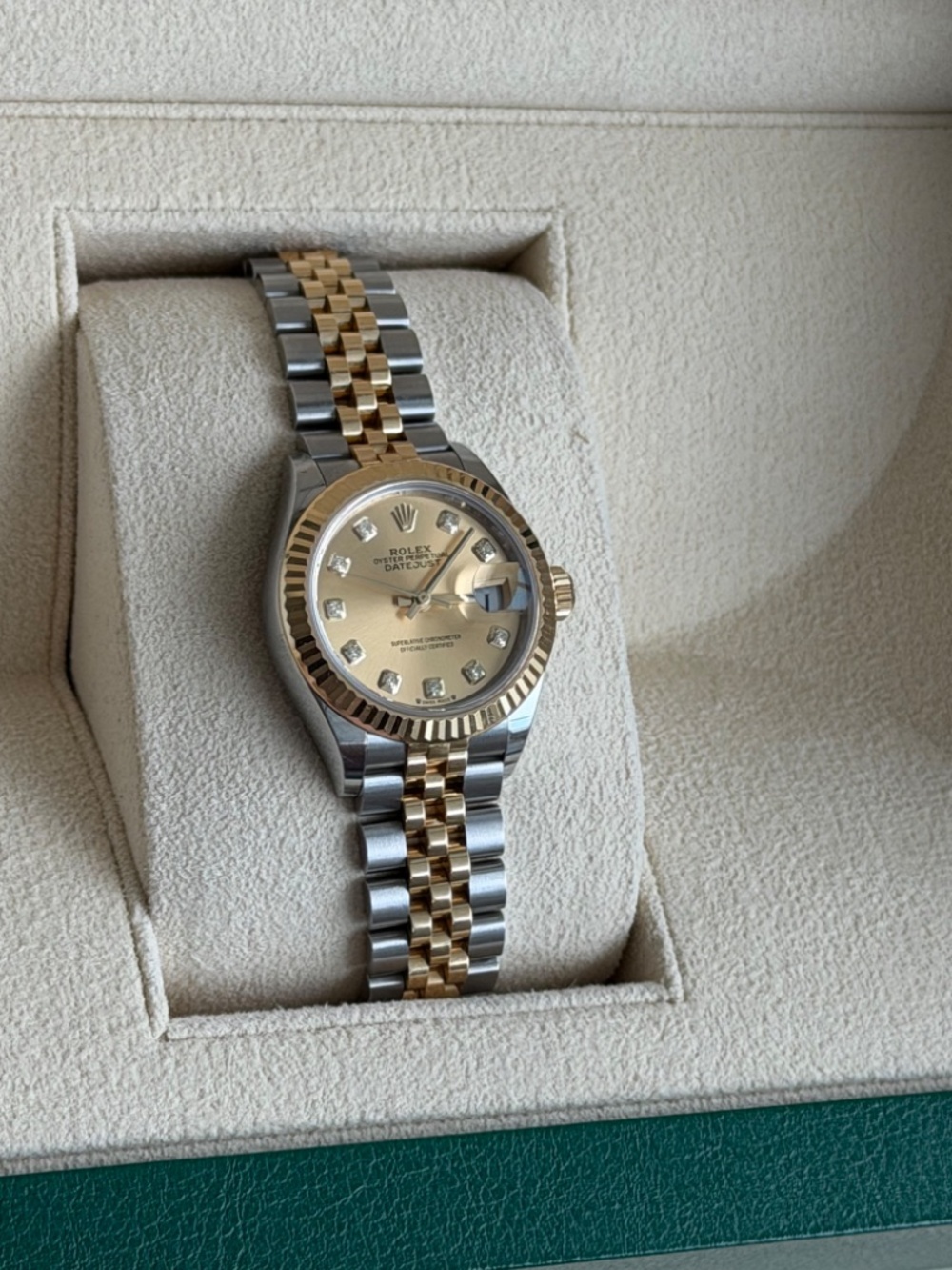 Rolex Lady-Datejust Two Tone Ref 279173 Champagne Diamond Dial 28 mm Box &Papers - Picture 7 of 17